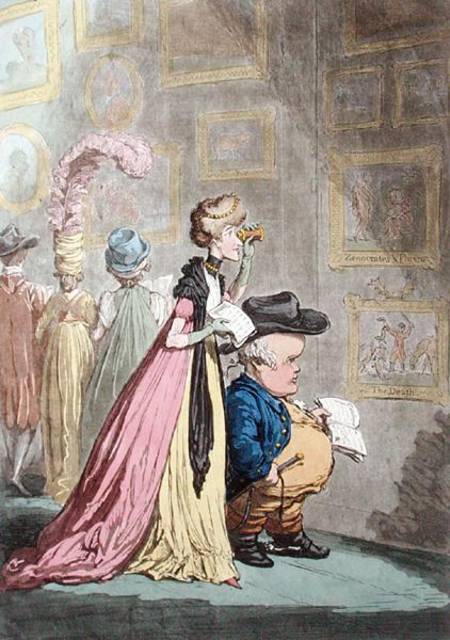 A Peep at Christies, or Tally-ho, and his Nimeney-pimmeney Taking the Morning Lounge, published by H from James Gillray