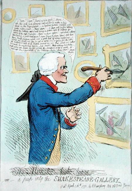 A Peep into the Shakespeare Gallery from James Gillray