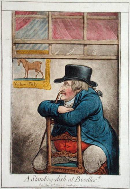 A Standing-Dish at Boodles, vide 'a d__d good Cocoa Tree Pun' from James Gillray