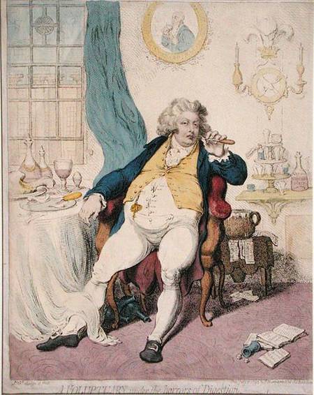 A Voluptuary under the Horrors of Digestion from James Gillray