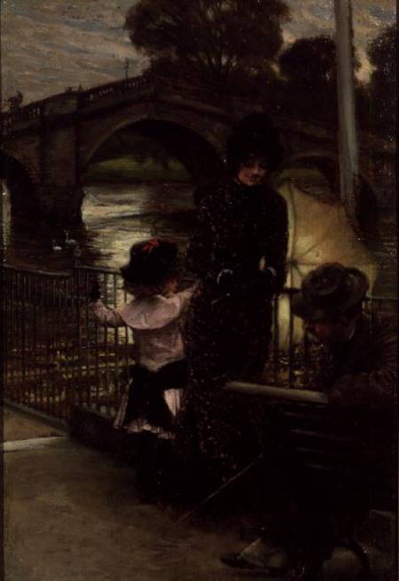 Portrait of the Artist with Mrs.Kathleen Newton and her niece, Lilian Hervey, by the Thames at Richm from James Jacques Tissot