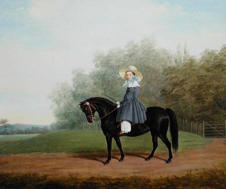 Portrait of a Girl Riding a Horse from James Loder