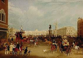 Der Trafalgar Square in London from James Pollard