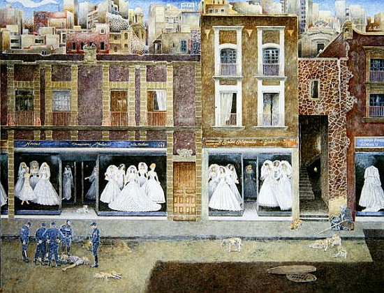 An Incident in the Street of Brides, 2001 (oil on canvas)  from  James  Reeve