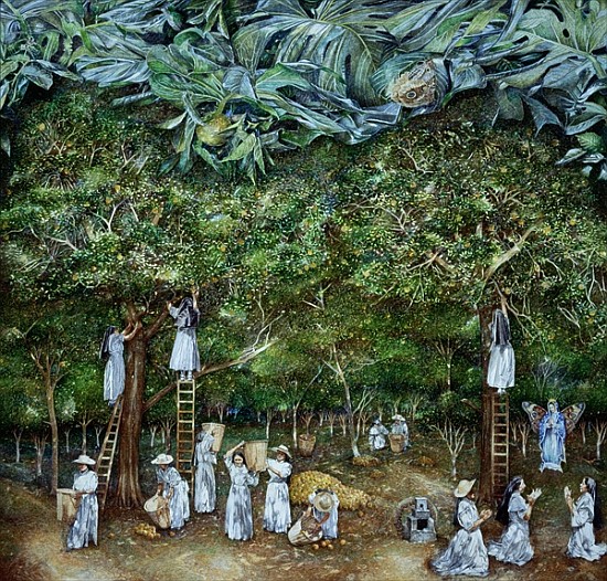 Miraculous Vision of the Virgin in the Orange Orchard, 1996 (oil on canvas)  from  James  Reeve