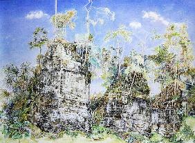 Tikal Ruin, c.1984 (w/c on paper) 