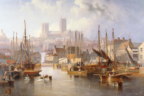 The Brayford Pool and Lincoln Cathedral from James Wilson Carmichael