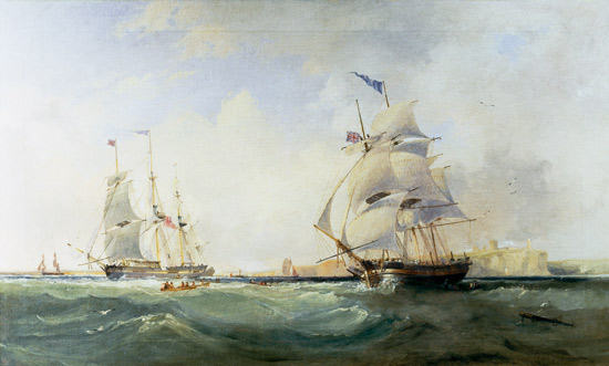 Whalers Entering the Tyne from James Wilson Carmichael
