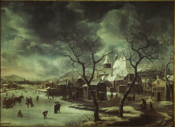J.A.Beerstraten, Dorf im Winter from Jan Beerstraten