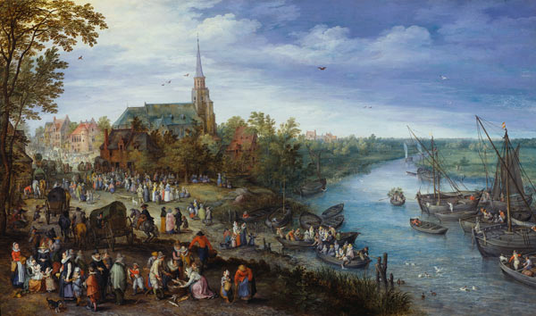 Dorf am Fluß from Jan Brueghel d. Ä.