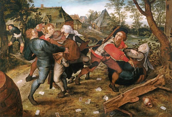 Bauernrauferei. from Jan Brueghel d. Ä.