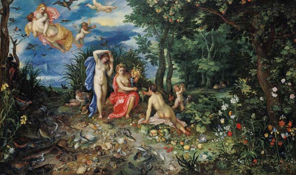 Ceres und die vier Elemente (Figuren von Hendrick v. Balen) from Jan Brueghel d. Ä.