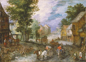 Dorflandscahft mit Schmiede from Jan Brueghel d. Ä.
