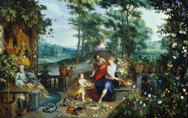 Flora and Nymphs in a Garden from Jan Brueghel d. Ä.
