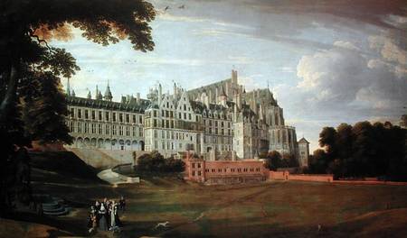 Infanta Isabella Clara Eugenia (1556-1663) Strolling in the grounds of the Palace in Brussels from Jan Brueghel d. Ä.