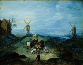Landscape with Two Windmills