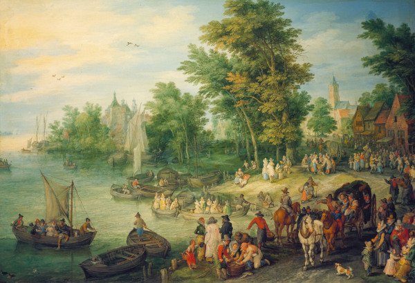 J.Brueghel t.E. / Landing-stage / 1615 from Jan Brueghel d. J.