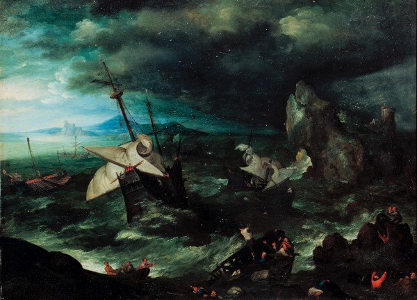 J.Brueghel t.E., Storm at Sea from Jan Brueghel d. J.