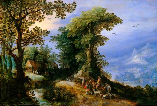 J.Brueghel t.E. / Return from the Hunt from Jan Brueghel d. J.