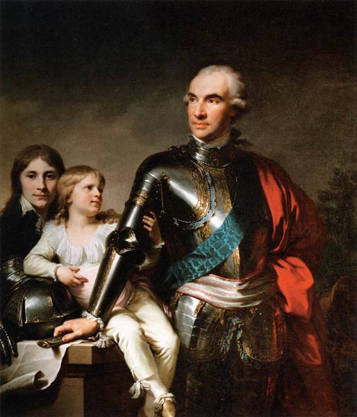 Porträt Graf Stanislaw Szczesny Potocki (1753-1805) mit Söhne  from Jan Chrzciciel Lampi d.Ä.