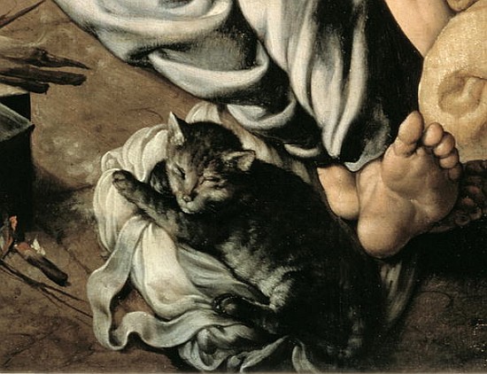 The Holy Family around a Fire, c.1532-33 (detail of 77334) from Jan Cornelisz Vermeyen