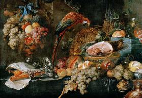 Still life with parrot