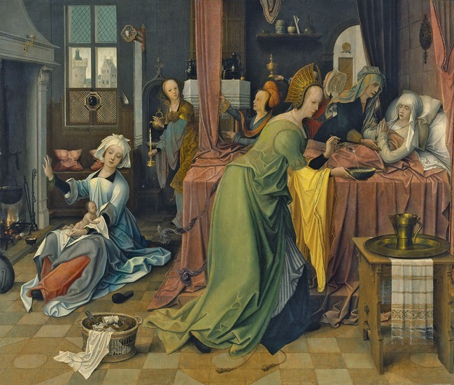 The Birth of the Virgin from Jan de Beer