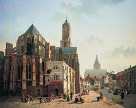 View of the choir and tower of Utrecht Cathedral