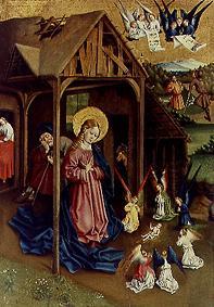 Maria und Engel, das Christkind anbetend, Tafel vom Marienfelder Altar from Jan Koerbecke
