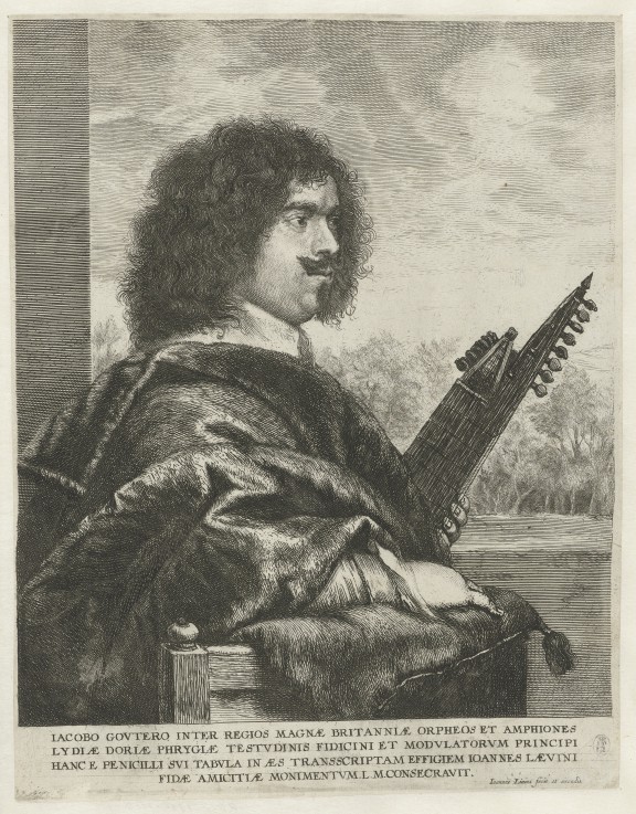 Portrait of the composer and lutenist Jacques Gaultier from Jan Lievens