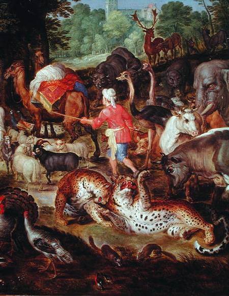 Noah's Ark, detail of the right hand side, after a painting by Jan Brueghel the Elder from Jan Snellinck