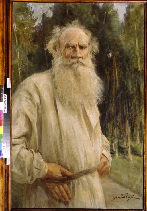 Portrait of the author Leo N. Tolstoy (1828-1910) from Jan Styka