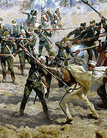 Die Schlacht von Raclawice 1794 zwischen Polen unter T. Kosciuszko und Russland Kampf zwischen Bauer from Jan Styka