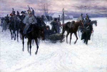 Napoleon's Troops Retreating from Moscow from Jan van Chelminski