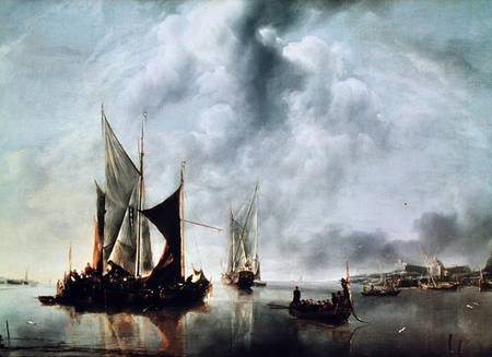 Calm or, Boats near the Coast from Jan van de Capelle or Cappelle