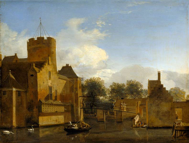 View of Schloss Leonersloot, Holland from Jan van der Heyden