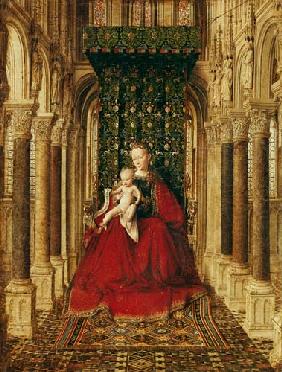 Madonna mit Kind. Mitteltafel eines Flügelaltärchens.