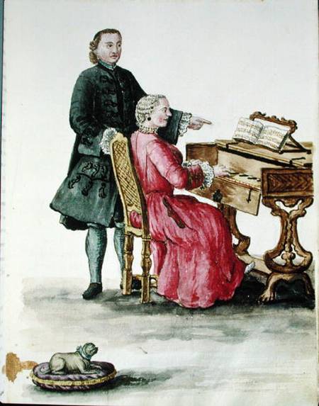 A Singer at the Clavichord with her Teacher from Jan van Grevenbroeck