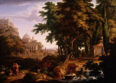 Arcadian Landscape with St. Peter and St. John Healing the Crippled Man from Jan van Huysum