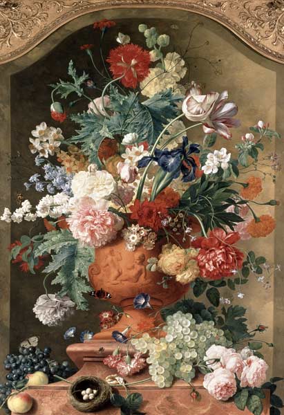 Flowers in a Terracotta Vase from Jan van Huysum