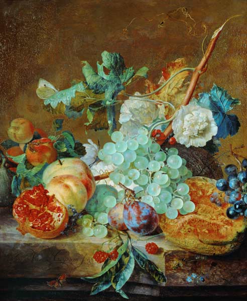 Flowers and Fruit from Jan van Huysum