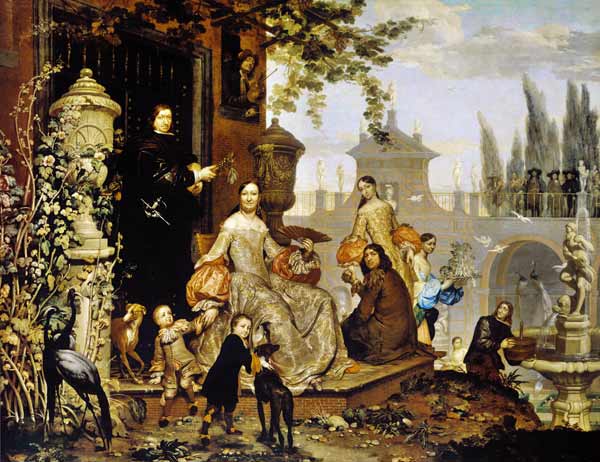 Herrschaftliche Familie in einem Garten from Jan van Kessel d.Ä.