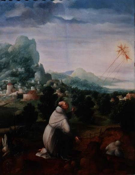 St. Francis Receiving the Stigmata (panel) from Jan van Scorel