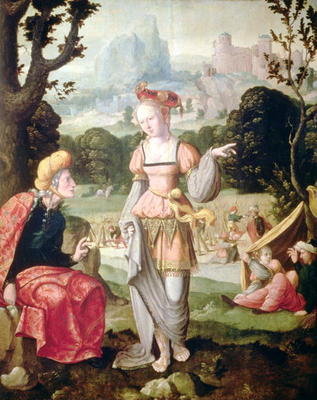 Ruth and Naomi in the field of Boaz, c.1530-40 (panel) from Jan van Scorel