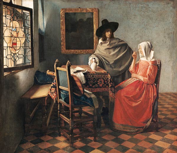 Herr und Dame beim Wein from Jan Vermeer van Delft