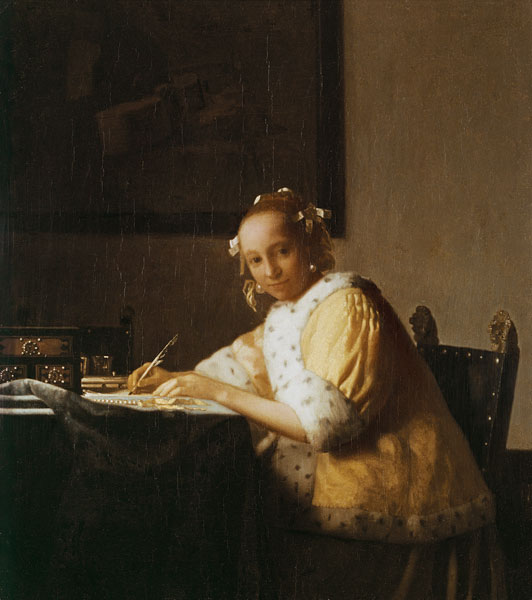 Eine Dame schreibt einen Brief from Jan Vermeer van Delft