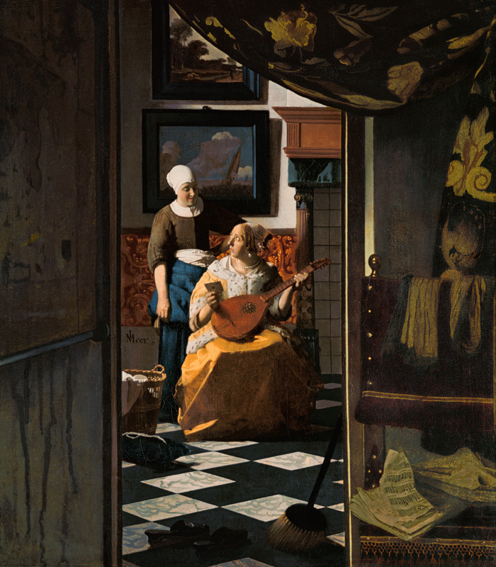 Vermeer/ The love letter / c.1669/70 from Jan Vermeer van Delft