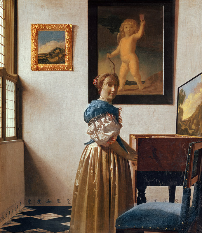 Lady standing at the Virginal, c.1672-73 from Jan Vermeer van Delft