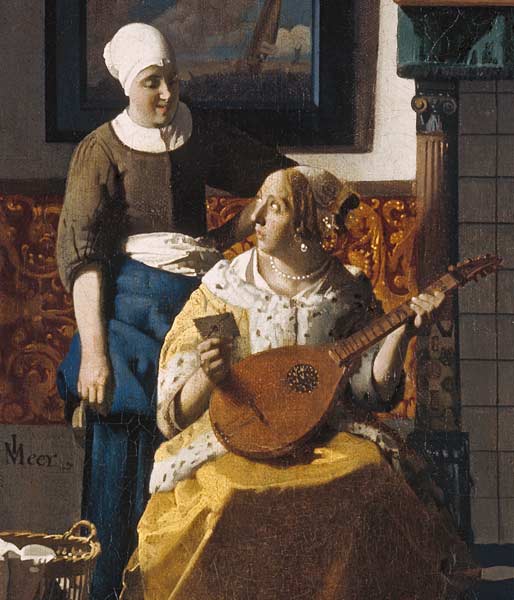 Ausschnitt aus Der Liebesbrief from Jan Vermeer van Delft