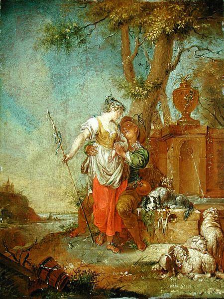 Shepherd and Shepherdess from Januarius Zick